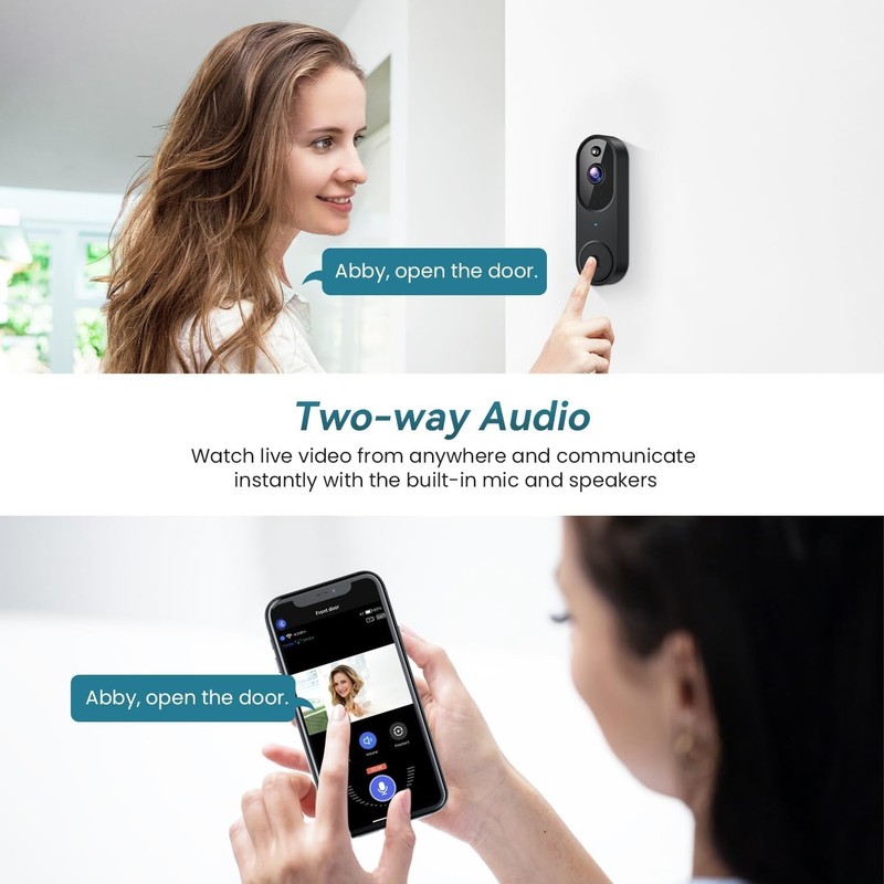 Ring Video Doorbell 1080p HD Camera WI-FI Night Vision Motion Detection Wireless gallery