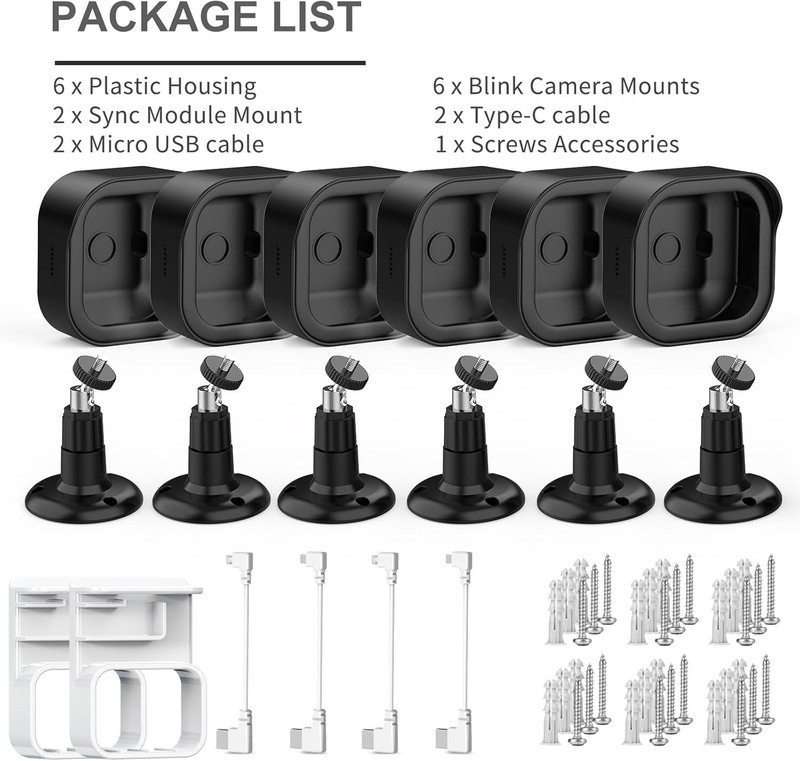 6-Pack Weatherproof Camera Mounts for Blink Outdoor 4 & 3 - Adjustable & Secure gallery