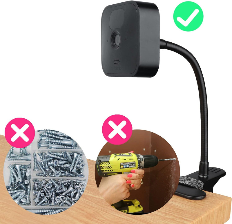 2 Pack Flexible Clip Clamp Mount Compatible with Blink Outdoor 4 (4Th Gen)/(3Rd gallery