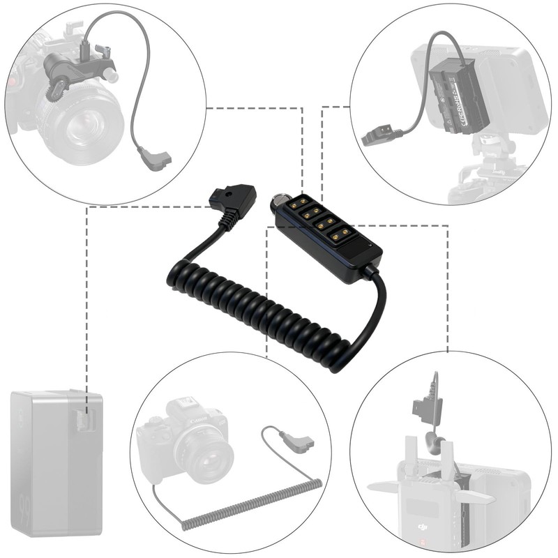 DTap Splitter Cable 4 Ports LED Display 1/4 Screw Coiled 80cm/31.49in Wire gallery