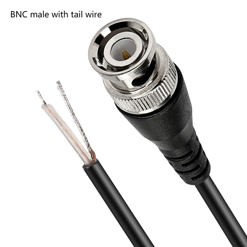 MEIRIYFA BNC Pigtail Cable Bare Wire, Male Coaxial Male, Black gallery