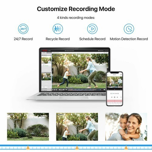 ZOSI 8CH H.265+ 5MP Lite DVR 1080P Outdoor CCTV Home Security Camera System Kit gallery