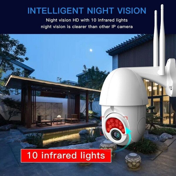 Wi-Fi IP Security Surveillance Camera with Onvif PTZ Waterproof 2MP 1080P V380 gallery