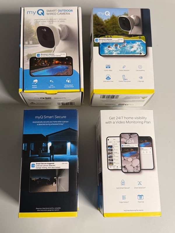 my Q Smart Outdoor Wired Cameras Bundle (4) NIB