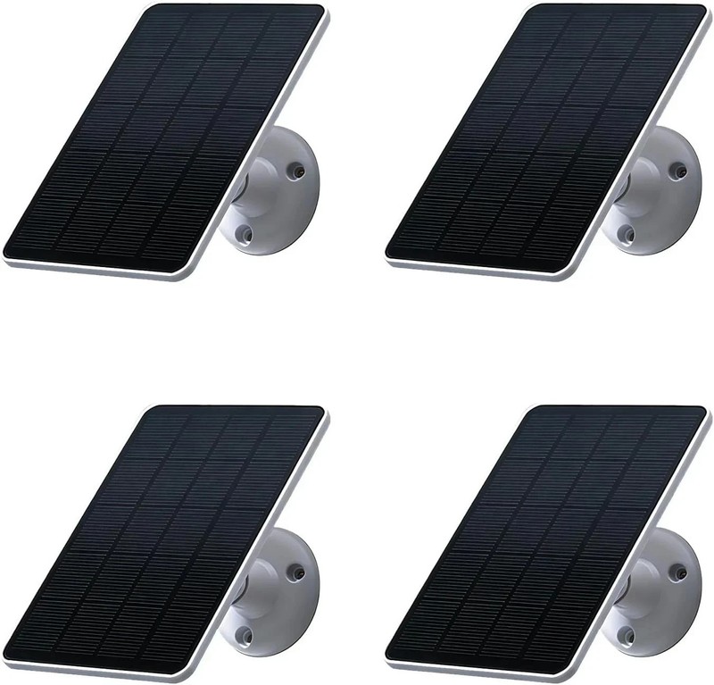 4 Pack Solar Panel Only Compatible with WYZE Battery Cam Pro Wireless Outdoor In