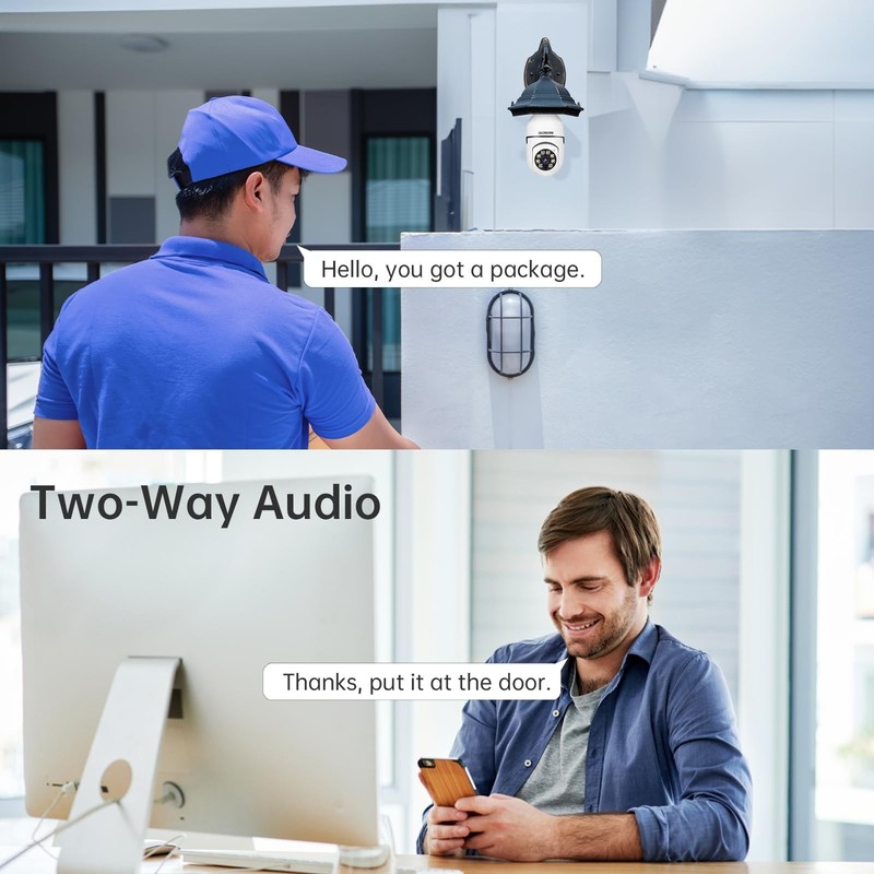 2K Wireless Light Bulb Security Camera - 5G/2.4GHz, Motion Detection, Night Visi gallery