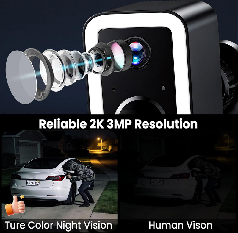 2026 Upgraded 2K Security Cameras Wireless Outdoor, AI Motion Detection & Spo... gallery