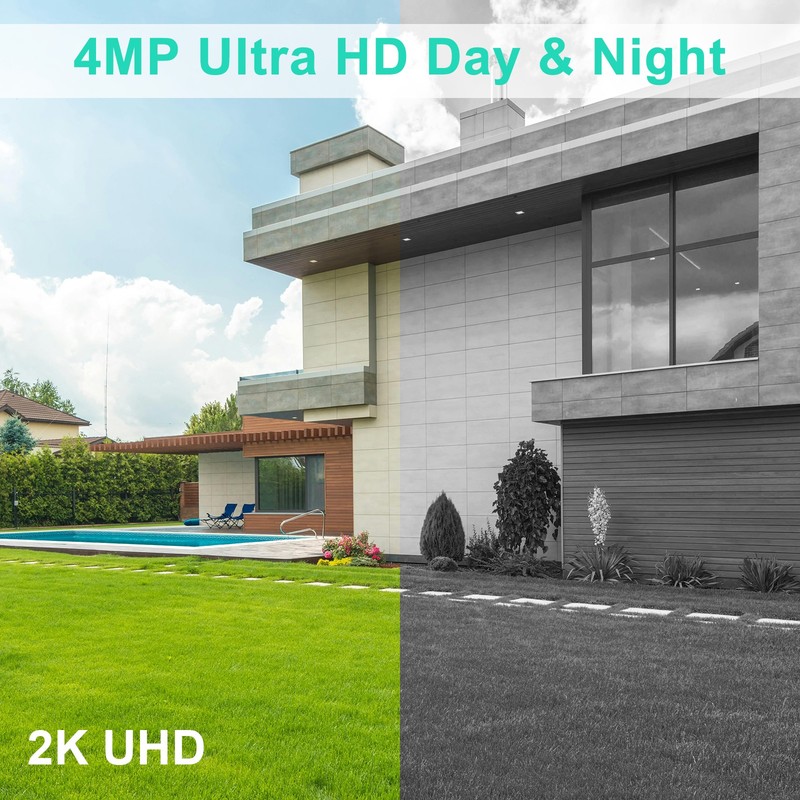 2PCS WIFI Solar PTZ Security Camera 4MP 5G Audio Dual Lens Wireless Color IR gallery