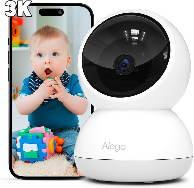 2-PACK! - Alaga 3K Security Camera for Home, 5G and 2.4G WiFi,360° Pan gallery