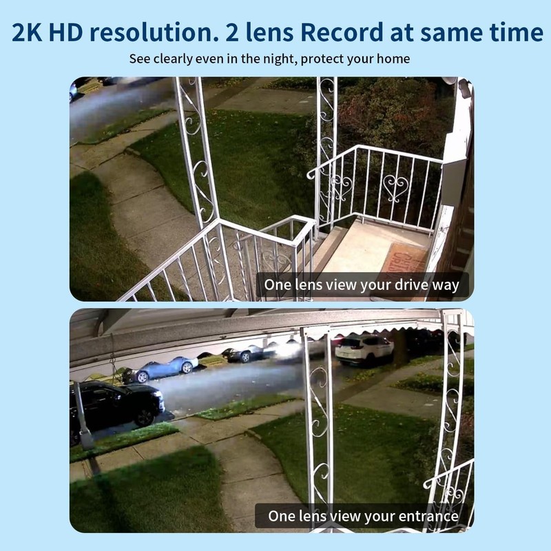 Weatherproof 2K Security Camera with Continuous Recording & Smartphone Control gallery