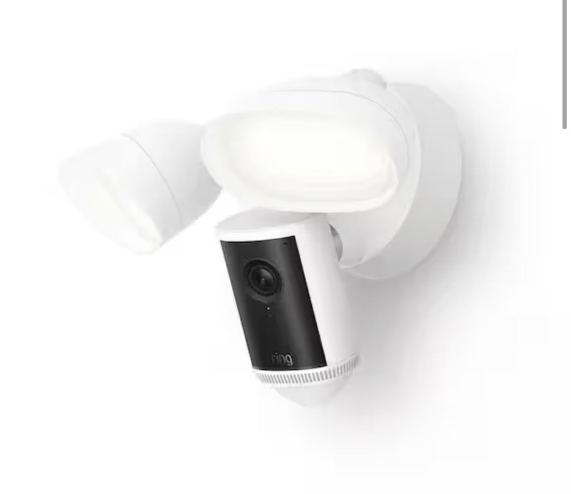 Ring Floodlight Cam Pro Wired 2nd Gen (Newest Model) Retinal 4K – White