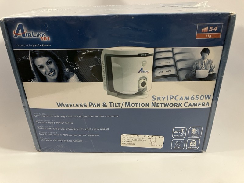 Airlink 101 SKYIP Wireless Pan & Tilt Network Camera AICAP650W NEW FREE SHIPPING