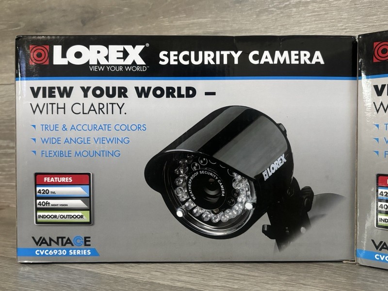 Lot of 2 LOREX Surveillance Cameras Model CVC6930 Series Black New In Sealed Box gallery
