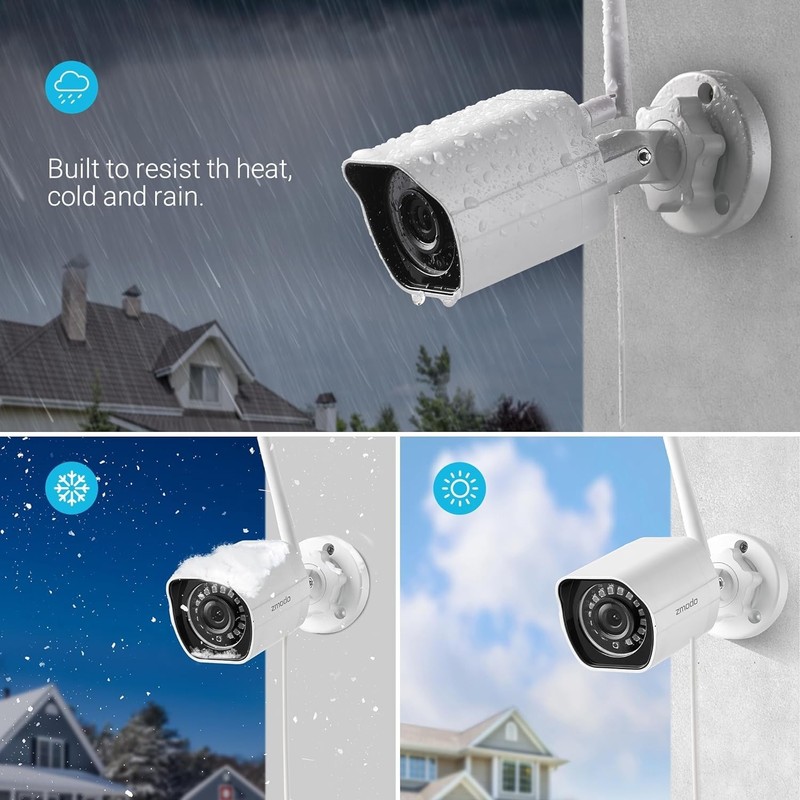 Security Camera Outdoor 3 Pack 1080p Wireless WiFi Night Vision Metal gallery