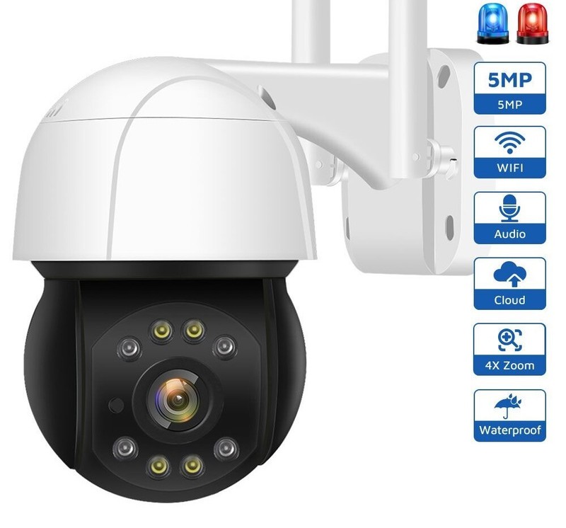 PTZ Wifi Surveillance Camera Outdoor Auto Tracking Audio Security CCTV SmartCam
