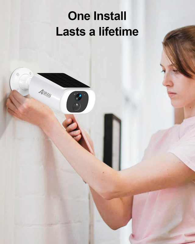 2K Solar Wireless Security Camera Pack with Night Vision & Alexa Support gallery