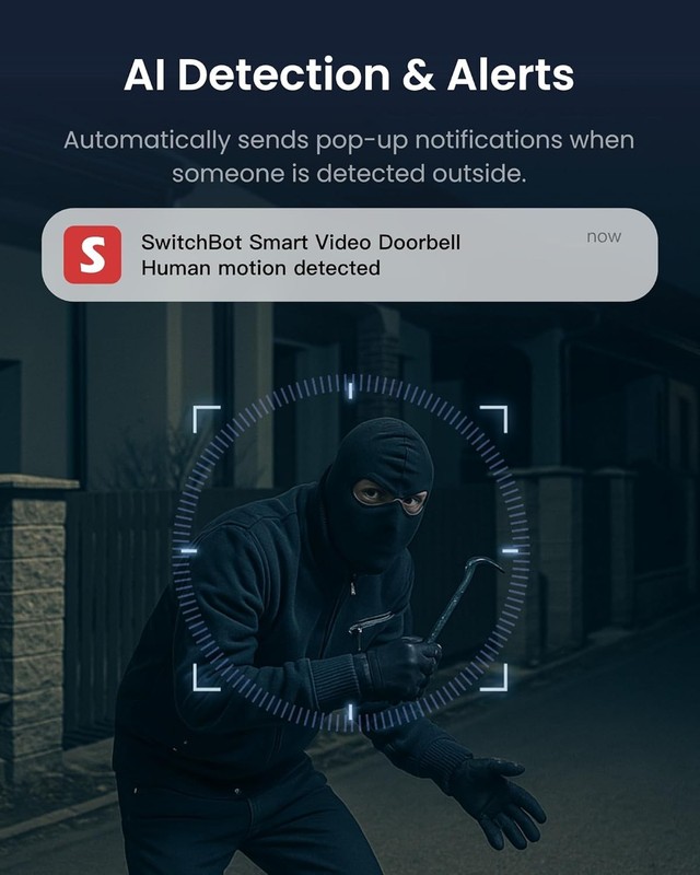 SwitchBot Video Doorbell with Monitor - 2K HD, 165° View, Color Night Vision gallery