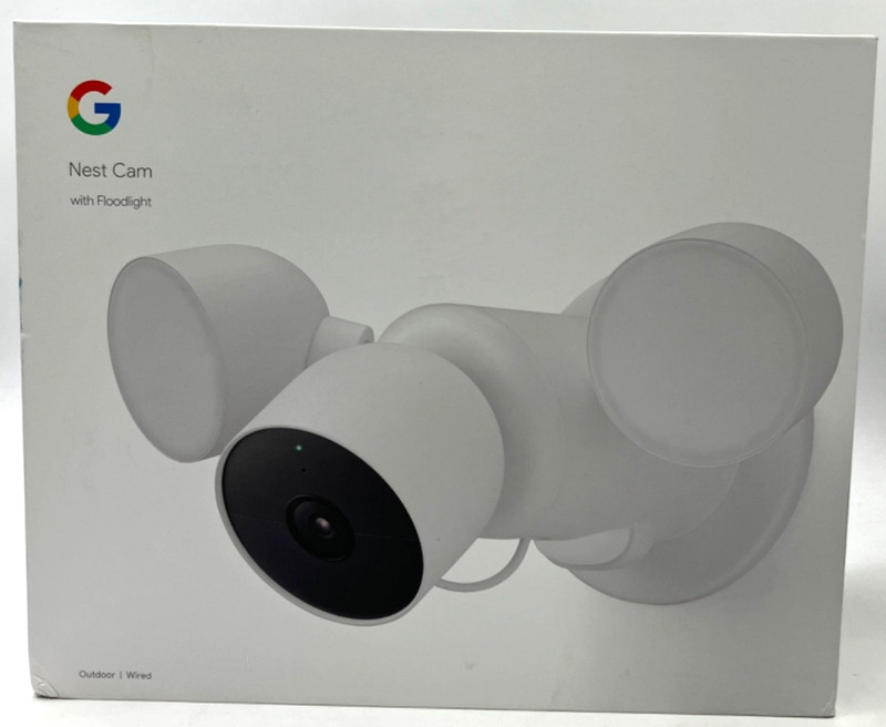 Google Nest Cam With Floodlight Outdoor Surveillance Camera White GA02411-US