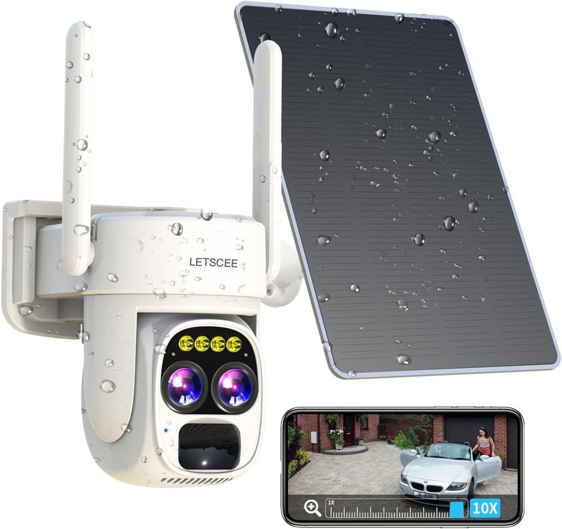 Camara De Seguridad Solar HD Wifi Inalambrica Con Vision Nocturna Para Exterior