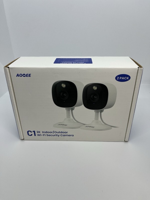 Aoqee C1 2K Cameras 2 Pack Home Security-Outdoor/Indoor Camera IP65 Waterproof
