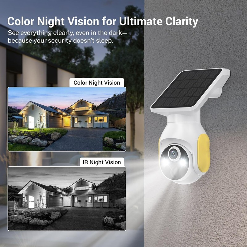 Solar Security Camera Wireless Outdoor Wifi Battery 1080P Night Vision HD gallery