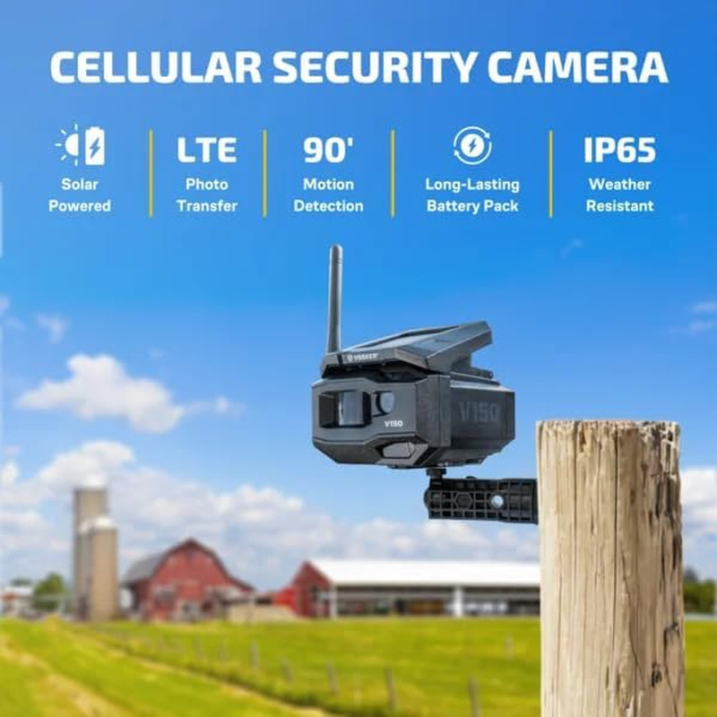 V150 Farm Pack 4G LTE Solar Security Camera, Wireless Outdoor Surveillance for F gallery