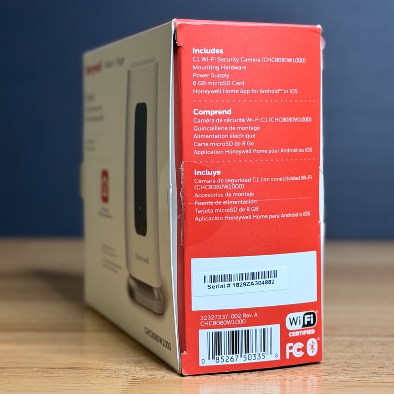 NEW Honeywell CHC8080W1000 C1 Wi-Fi Home Security Camera Model CHCC1 - OPEN BOX gallery