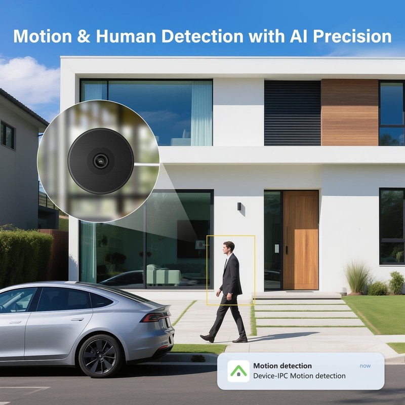 4MP 2.5K Window Camera, 2.4GHz WiFi Indoor Camera for Home Security with Colo... gallery