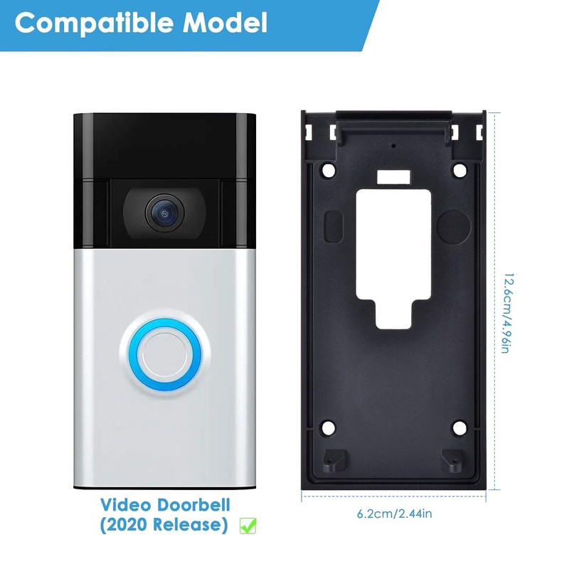 No-Drill Adhesive Mount for Ring Video Doorbell (2nd Generation - 2020 Release), gallery