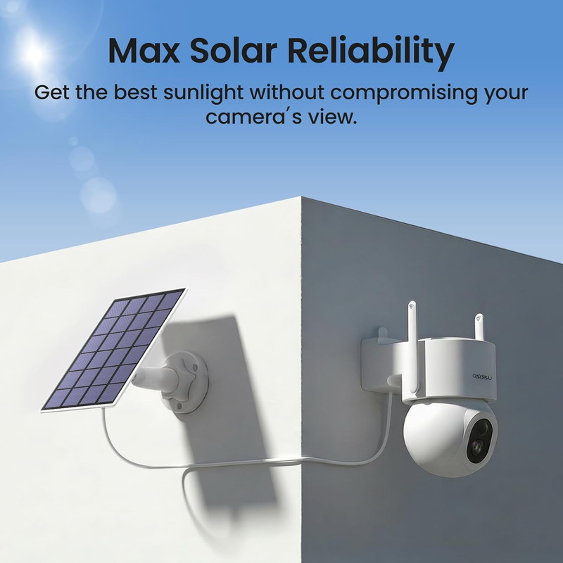 Solarcam D1 Max, 4K Solar Security Cameras Outdoor Wireless, 360° Pan & Tilt Cov gallery