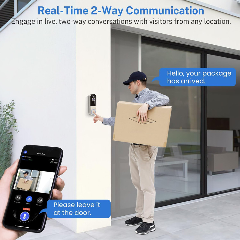 Wireless WiFi Video Doorbell Smart Phone Door Ring Intercom Security Camera Bell gallery