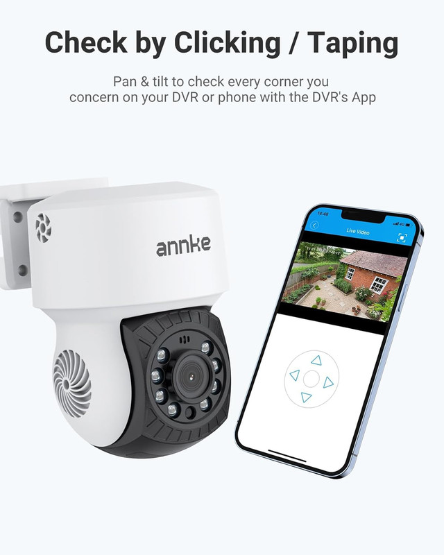2Pack 1080P 2MP AHD CCTV Home Surveillance Dome Wired PT Camera with 350° Pan an gallery