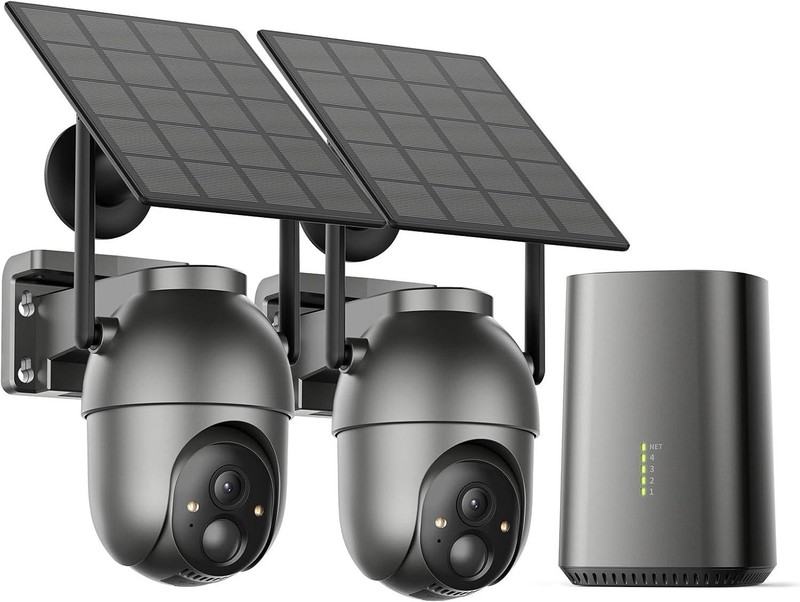 4MP Security Cameras Wireless Outdoor Home System, 2-Cam Kit, No Subscription