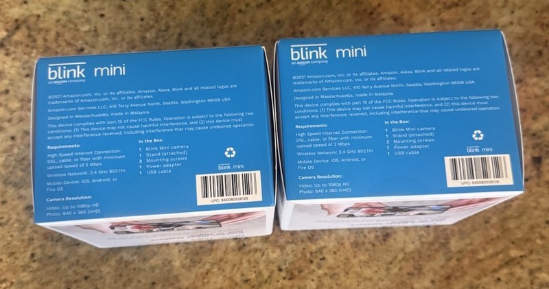 Set Of 2 Blink Mini Indoor Plug-In Live HD Smart Security Cameras (New in Box) gallery