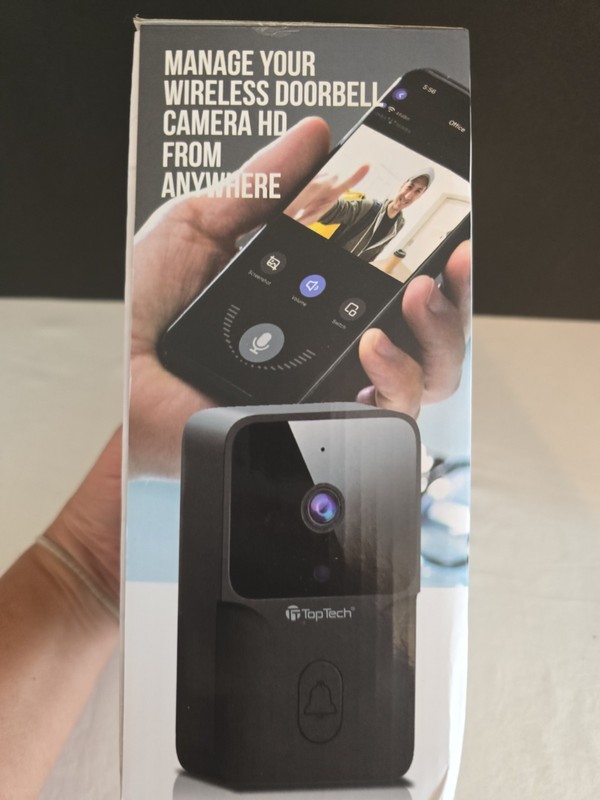 Top Tech Wireless HD Doorbell Camera TT-B32U Night Vision, Record, Listen New gallery