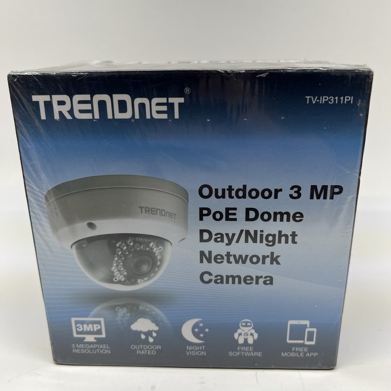 Trendnet TV-IP311PI 3 Megapixel PoE Dome Network Security Camera – NEW IN BOX