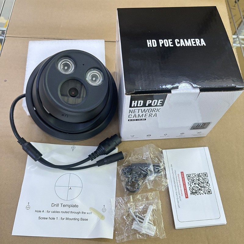 Vikylin 4MP Security IP Camera Built-in Mic IR30M Audio PoE CCTV IP67 H.265+ US