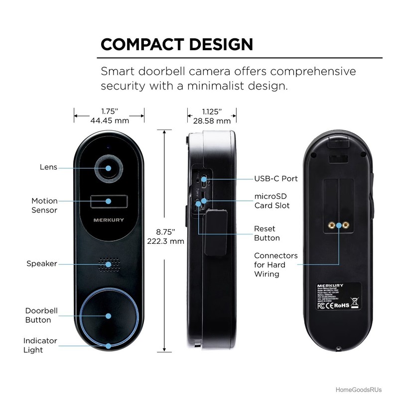 Wire-Free Smart Doorbell Camera 1080p HD Two-Way Audio Motion Alerts Night gallery