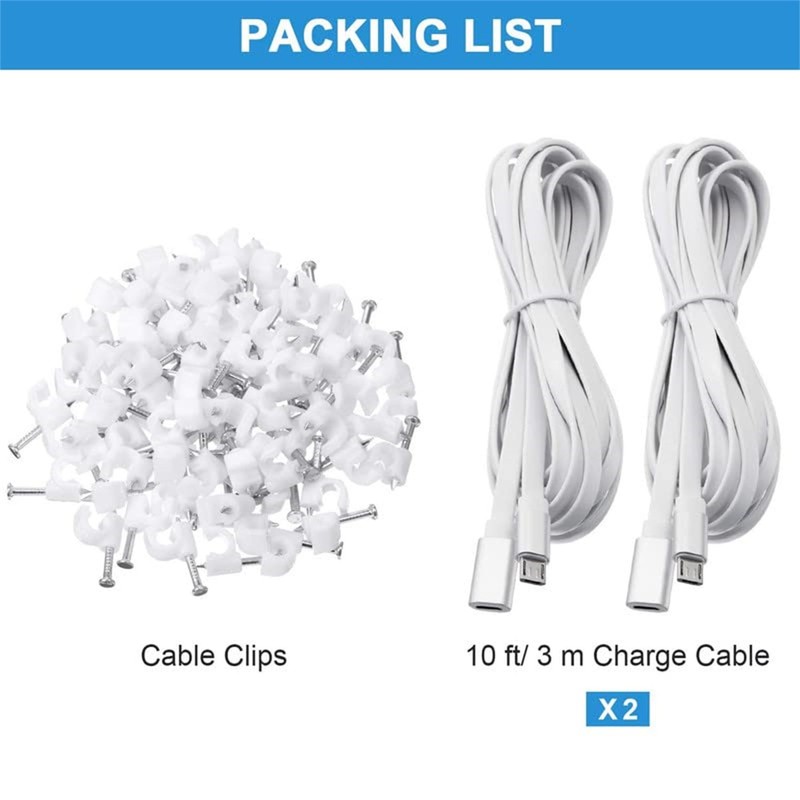 2 Pack 20FT Total Micro USB Extension Cables, Male to Female Extender Cord Compa gallery