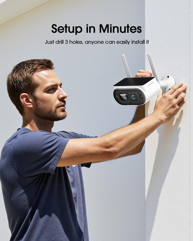 Solar Security Cameras Wireless Outdoor, 2K Cameras for Home Security, Quick Ins gallery