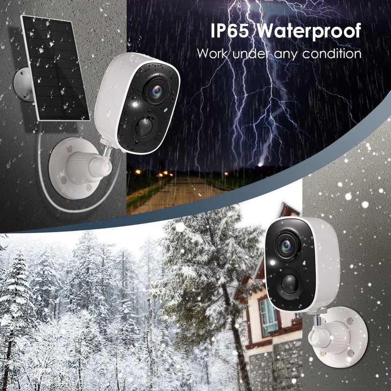 Solar Security Camera Wireless Outdoor, with Solar Panel 2K Color Night Visio... gallery