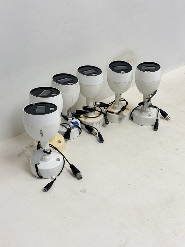 Lot of 6 - Lorex C883DA-Z Indoor/Outdoor 4K Deterrence Security Cameras Only gallery