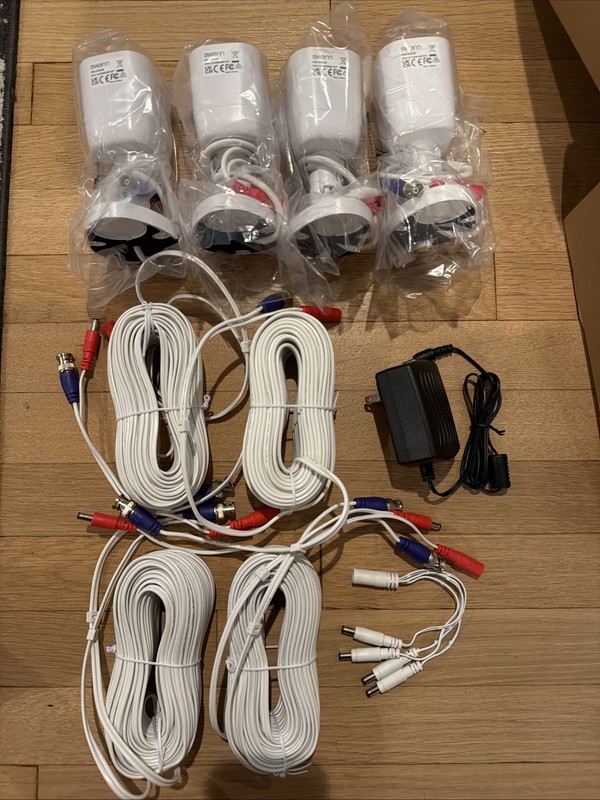 NEW SWANN 4 Pack 4K ULTRA HD Cameras W/60 FEET BNC CABLES PRO-4KMQB MODEL READ!! gallery