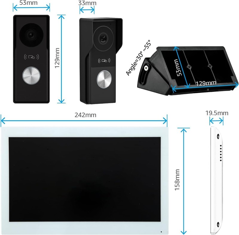 Smart Video doorbell intercom System videophone for Home with 10.1 inch Big T... gallery