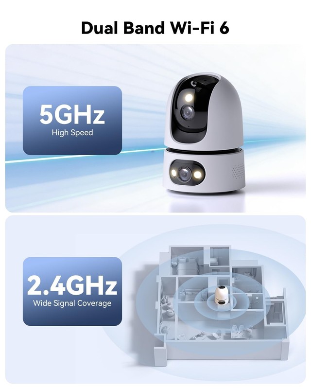 10MP Indoor Security Camera, 360° Pan-Tilt Baby & Pet Monitor, WiFi, Night Visio gallery