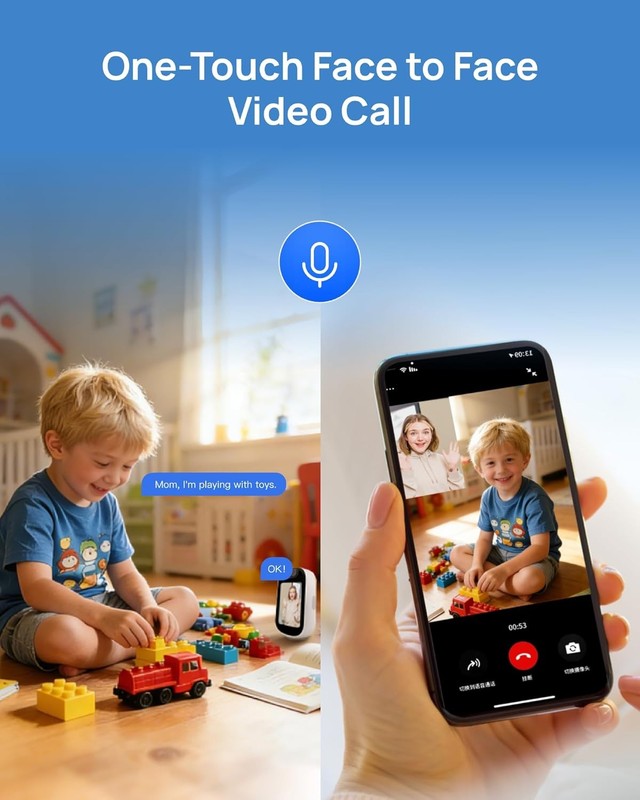 4MP Indoor Security Camera with 4" Screen Baby Elderly Monitor AI Conversa gallery