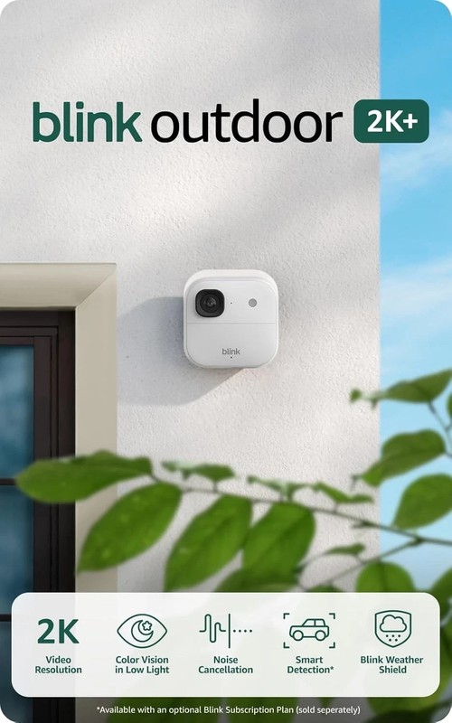 Blink Outdoor 4 2K+ (newest model) Wireless 3 Camera Smart Security System White gallery