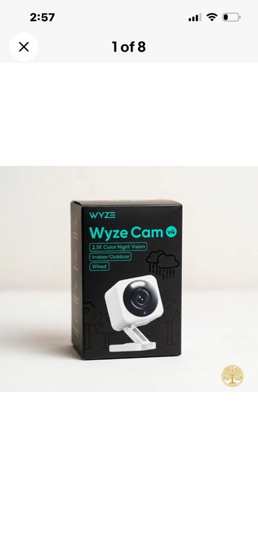 Wyze Cam v4 2.5K QHD Wired Indoor/Outdoor WiFi Smart Security Camera – White