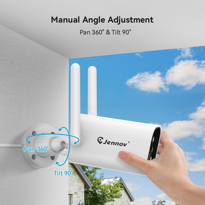 5MP Wireless Security CCTV IP Camera Audio Recording Outdoor AI Human Detection