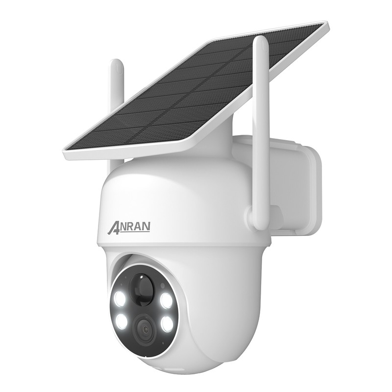 ANRAN 3MP Solar Security Camera Outdoor Wireless Pan/Tilt Wireless Home Audio IR